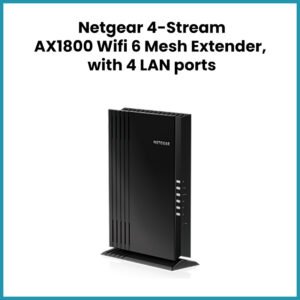 Netgear 4-Stream AX1800 Wifi 6 Mesh Extender with 4 LAN ports
